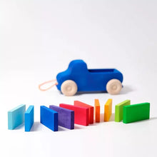 Load image into Gallery viewer, GRIMM&#39;S Blue Truck Pull Toy