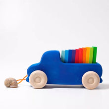 Load image into Gallery viewer, GRIMM&#39;S Blue Truck Pull Toy